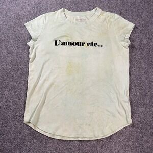 Zadig & Voltaire L'Amour Etc Graphic Tee Size Medium Green Tye Dye Cotton Shirt